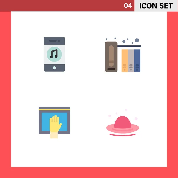 Interface Usuário Flat Icon Pack Modern Signs Symbols Communications Access —  Vetores de Stock