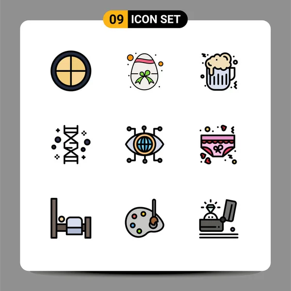 Conjunto Icones Modernos Símbolos Sinais Para Tecnologia Dados Fast Food — Vetor de Stock