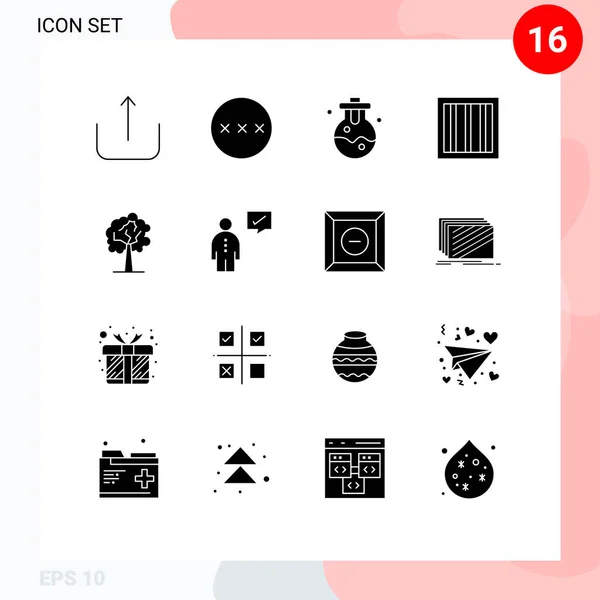 Stock Vector Icon Pack Mit Zeilenzeichen Und Symbolen Für Kommunikation — Stockvektor