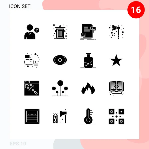 Stock Vector Icon Pack Signos Símbolos Línea Para Eslabones Cadenas — Archivo Imágenes Vectoriales