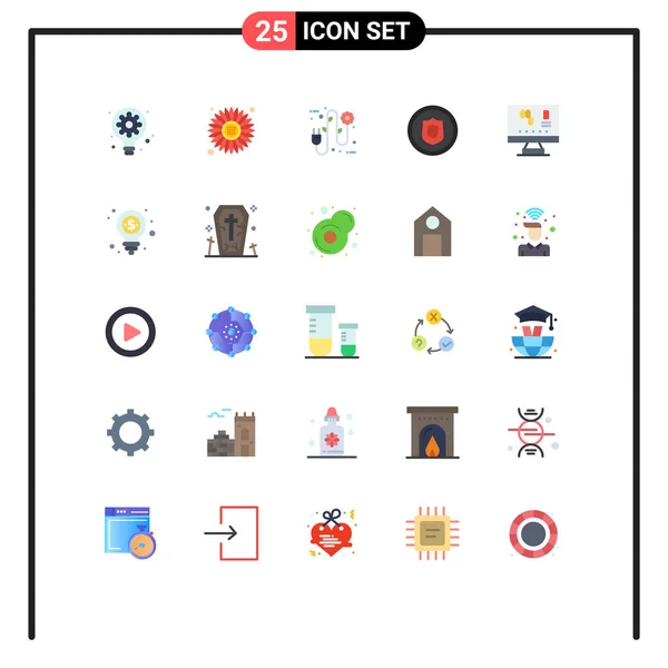 Creative Icons Laboratórium Biológia Ökológia Pajzs Jelvény Modern Jelei Szimbólumai — Stock Vector