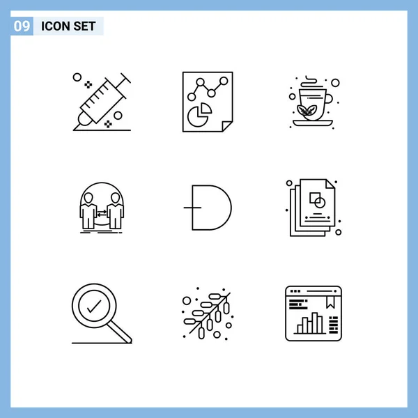 Universal Icon Symbolen Groep Van Moderne Contouren Van Dogecoin Identity — Stockvector