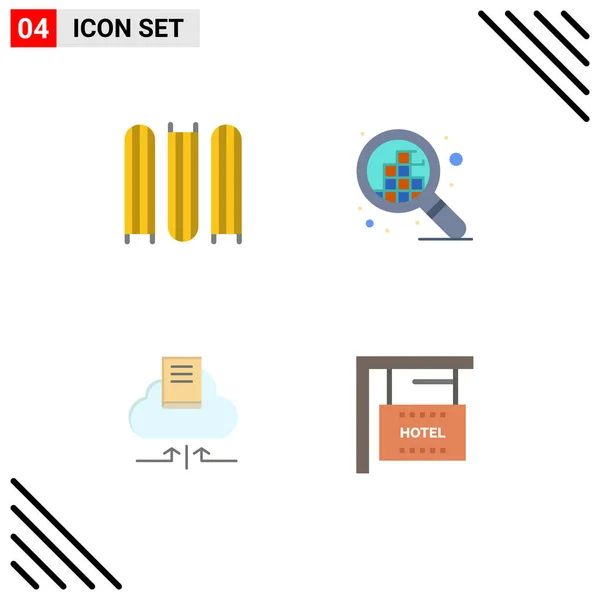 Paquete Iconos Vectores Stock Signos Símbolos Línea Para Documentos Cuadernos — Vector de stock