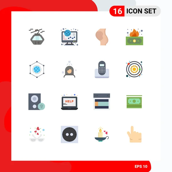 Pictogram Set Dari Warna Datar Sederhana Untuk Pendapatan Berisiko Online - Stok Vektor