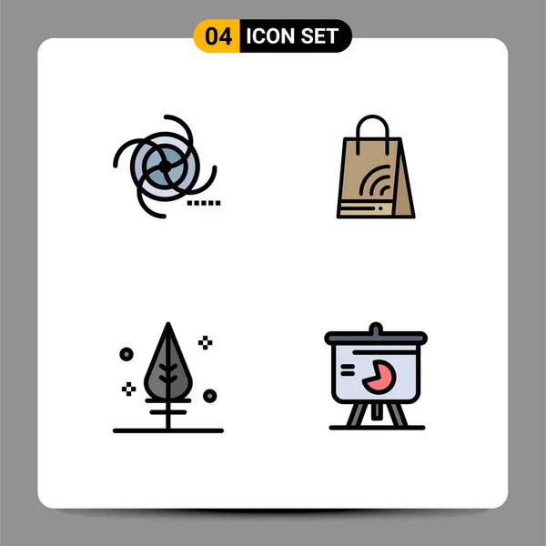 Creative Icons Modern Signs Floors Black Feed Galaxy Handbag Giving — стоковый вектор