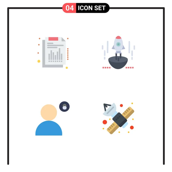 Creative Icons Modern Jelek Szimbólumok Éves Űrhajó Jelentés Üzleti Lakat — Stock Vector