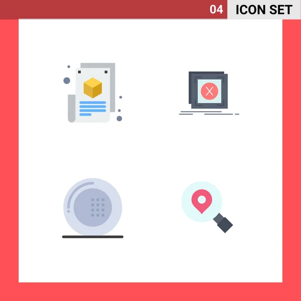 Set Modern Icons Symbols Signs Blog Page Server Web Blogging — Stock Vector