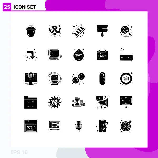 Iconos Creativos Signos Símbolos Modernos Compartir Herramienta Bombero Pincel Pincel — Vector de stock