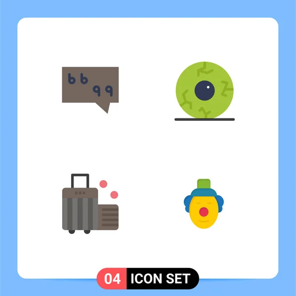 バブル ケース ジョーカー編集可能なベクトルデザイン要素の4つの創造的なアイコン現代的な記号とシンボル — ストックベクタ