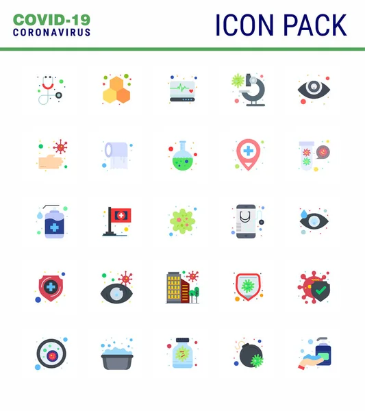 Coronavirus Precaution Tips Icon Healthcare Guidelines Presentation Flat Color Icon — Stock Vector