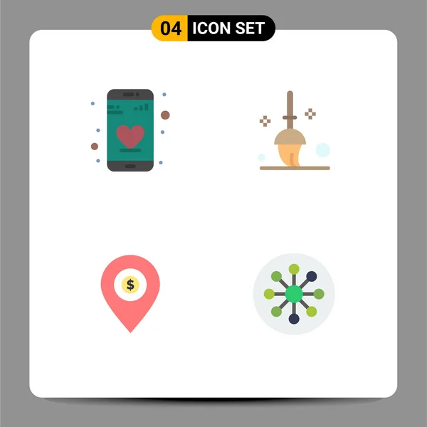 Stock Vector Icon Pack Mit Linienzeichen Und Symbolen Für App — Stockvektor