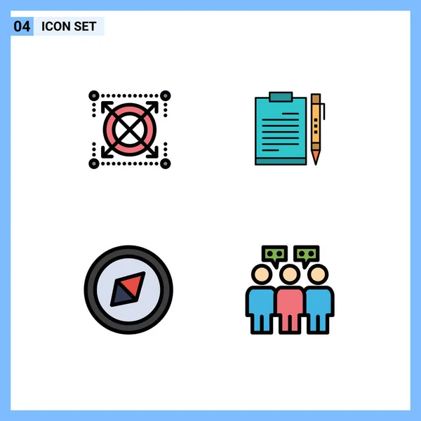 Stock Vector Icon Pack Líneas Signos Símbolos Para Web Planificación — Vector de stock