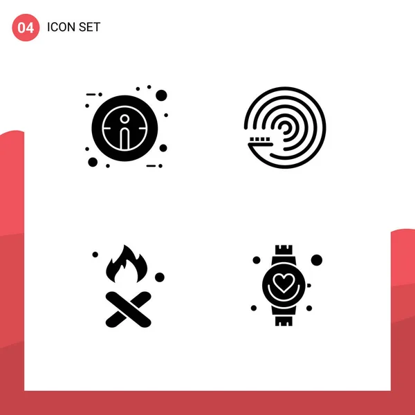 Stock Vector Icon Pack Líneas Signos Símbolos Para Información Basura — Vector de stock