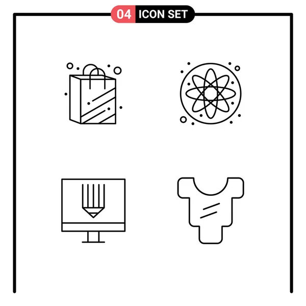 Universal Icon Symbols Gruppe Von Modernen Filledline Flache Farben Der — Stockvektor