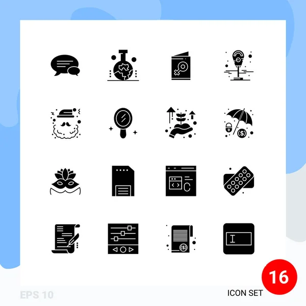 Vector Solid Glyphs 크리스마스 Editable Vector Design Elements — 스톡 벡터