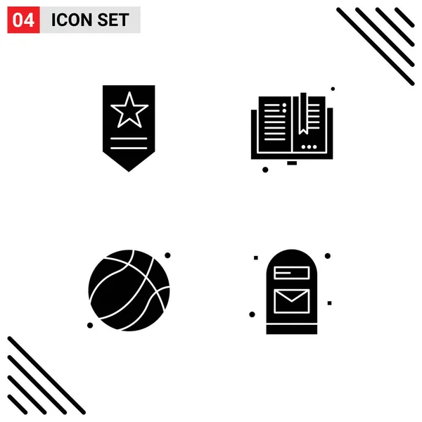 Stock Vector Icon Pack Signos Línea Símbolos Para Insignias Papá — Vector de stock