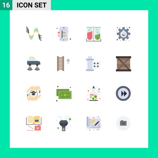 Universal Icon Symbols Gruppe Von Modernen Flachen Farben Aus Elektrik — Stockvektor