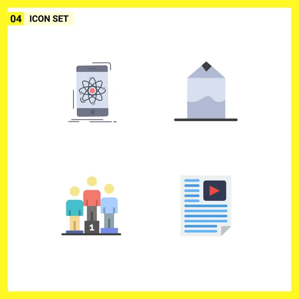 Thematic Vector Flat Icons Editable Symbols Data Pedestal Research Milk — Stock Vector