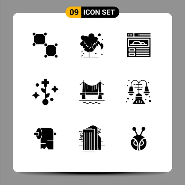 Conjunto Iconos Interfaz Usuario Moderna Signos Símbolos Para Decorar Ciudad — Vector de stock