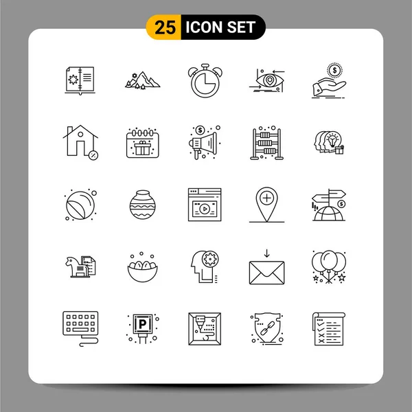 Universal Icon Symbols Group Modern Vonalak Technológia Gen Jövő Időzítő — Stock Vector