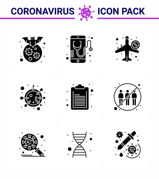 Simple Set Covid Protection Blue Icon Pack Icon Included Covid — Stock Vector