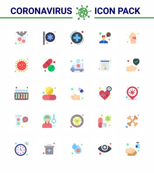 Covid Protection Coronavirus Pendamic Flat Color Icon Set Dirty Communication — Stock Vector