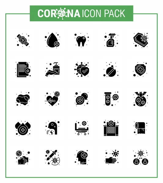 Simple Set Covid Protection Blue Icon Pack Icon Included Coronavirus — Stock Vector