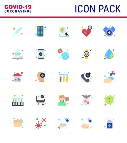 Simple Set Covid Protection Blue Icon Pack Icon Included Blood — Stock Vector