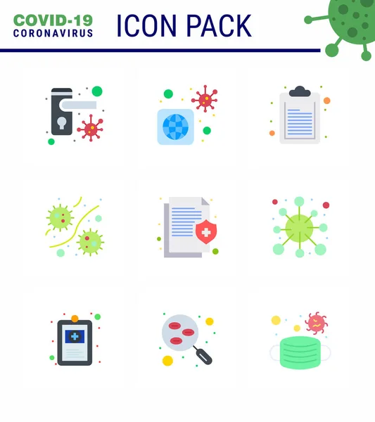 Coronavirus 2019 Ncov Covid Prevention Icon Set Information Viruses Check — Stock Vector