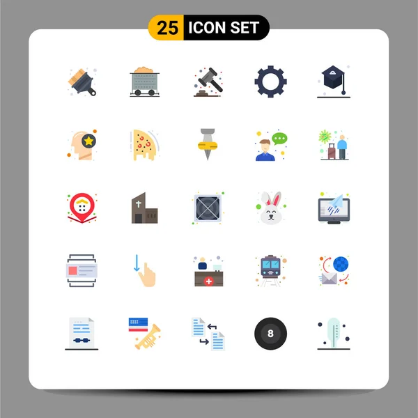 Universal Icon Symbols Group Modern Flat Colors Graduation Technology Auction —  Vetores de Stock