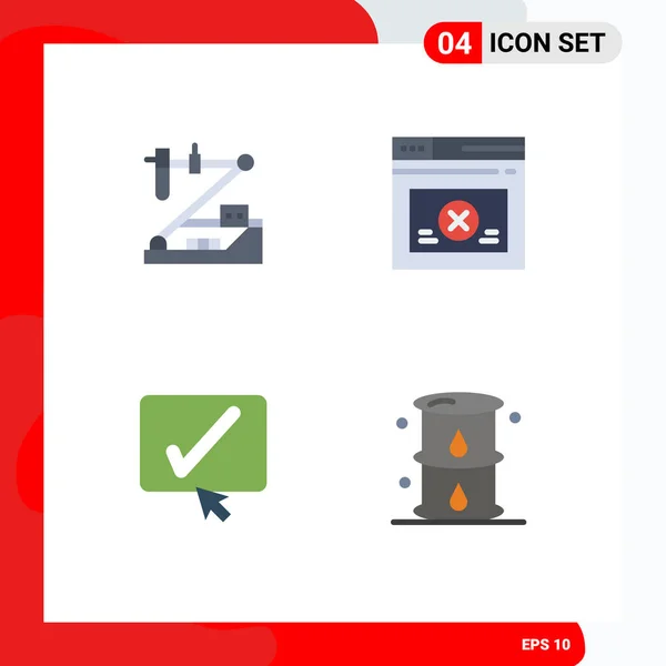 Set Modern Icons Sysymbols Signs Biology Approve Medical Secure Tick — Archivo Imágenes Vectoriales