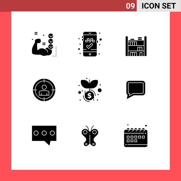 Stock Vector Icon Pack Líneas Signos Símbolos Para Chat Crecimiento — Vector de stock