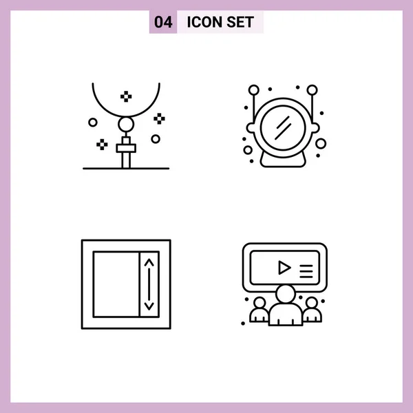 Creative Icons Modern Signs Symbols Cross Frame Holiday Space Group — Stock Vector