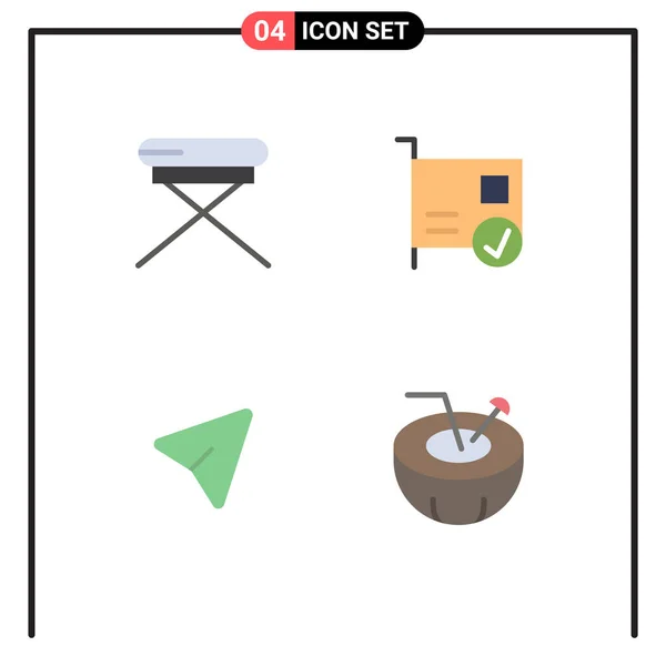 Stock Vector Icon Pack Mit Linienzeichen Und Symbolen Für Stuhl — Stockvektor