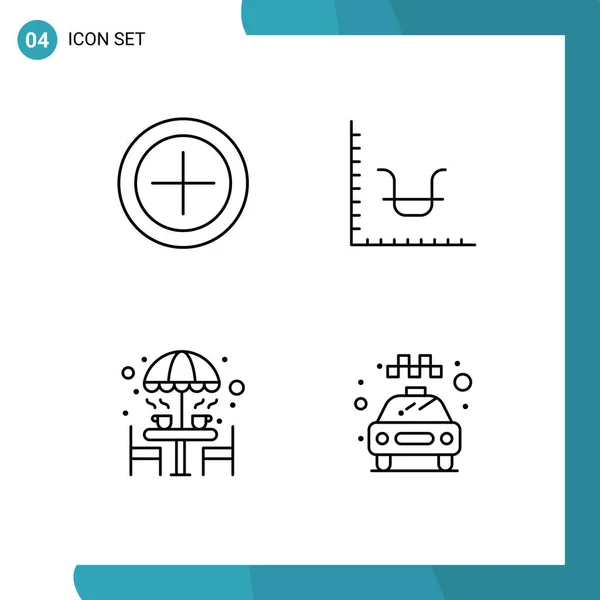 伞形可编辑向量设计元素的现代符号和符号 — 图库矢量图片
