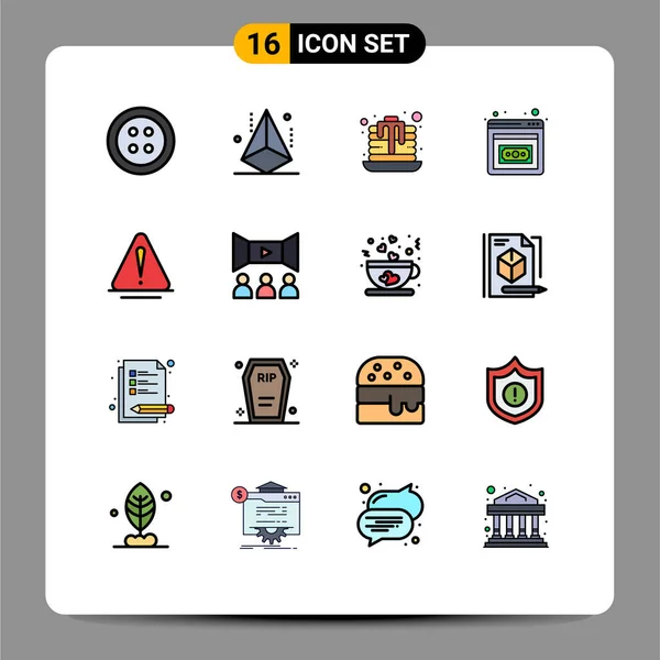 Universal Icon Symbols Group Modern Flat Color Linhas Cheias Logística — Vetor de Stock