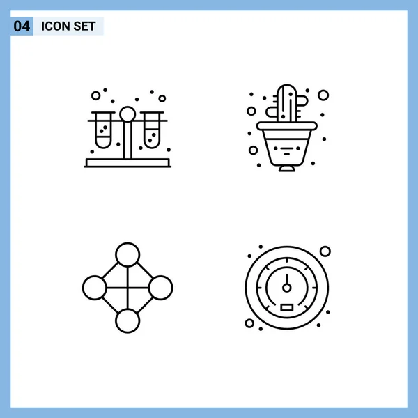 Pictogram Set Van Eenvoudige Filledline Vlakke Kleuren Van Bloed Topologie — Stockvector