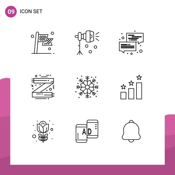 Creative Icons Modern Signs Symbols Clothes Accessories Spotlight Chat Dialogue — Stock Vector