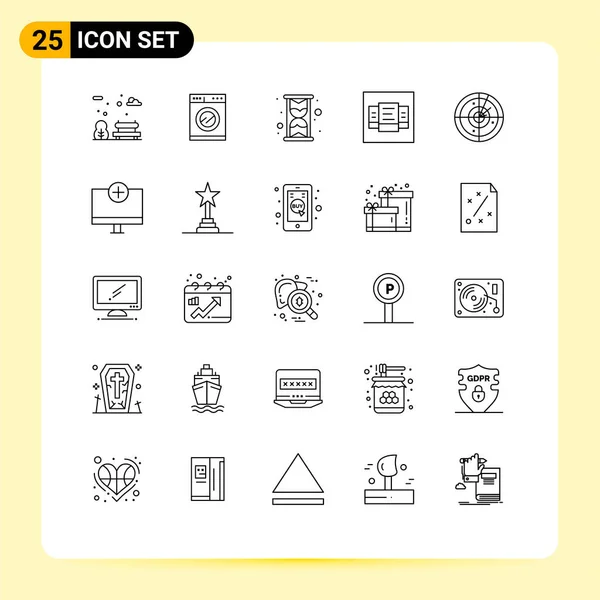 Set Modern Icons Sysymbols Signs Computers Technology Watch Signaling Area — Vector de stock