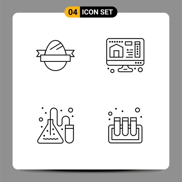 Ensemble Symboles Modernes Icônes Interface Utilisateur Signes Pour Oeuf Pâques — Image vectorielle
