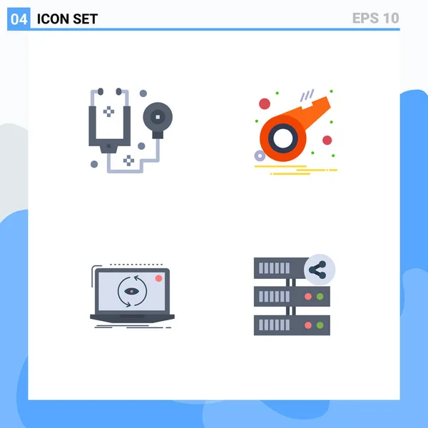 User Interface Pack Basic Flat Icons Doctor Application Tools Sports — Vector de stock
