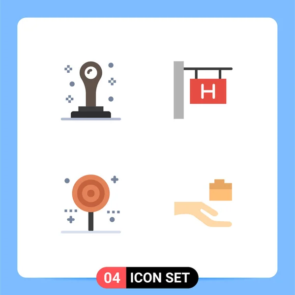 Flat Icon Koncept Pro Webové Stránky Mobilní Apps Kancelář Lízátko — Stockový vektor