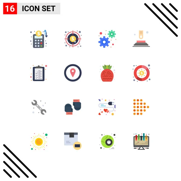 Stock Vector Icon Pack Line Signs Symbols List Check List — Stock Vector