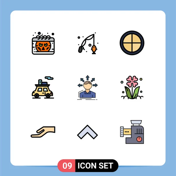 Stock Vector Icon Pack Line Signs Symbols Options Conversion Ornament — 스톡 벡터