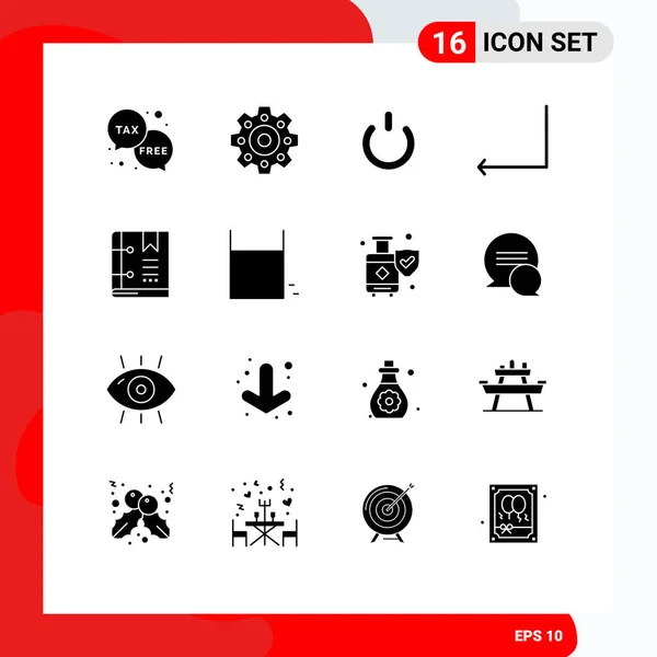 Creative Icons Modern Signs Symbols Marker Bookmark Book Back Editable — Stock Vector