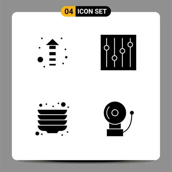 Iconos Creativos Signos Símbolos Modernos Flecha Alarma Controles Cocina Escuela — Vector de stock