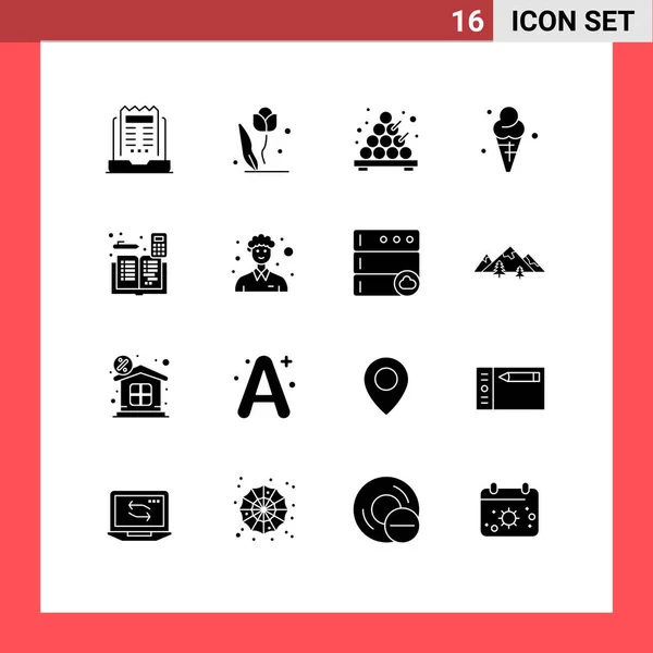 Creative Icons Σύγχρονα Σημάδια Και Σύμβολα Λογιστικής Κρέμα Φύση Κώνο — Διανυσματικό Αρχείο
