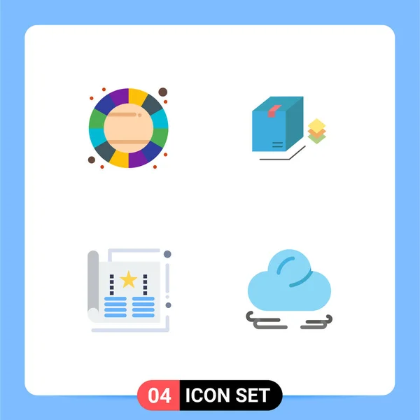 Stock Vector Icon Pack Líneas Signos Símbolos Para Color Publicidad — Vector de stock