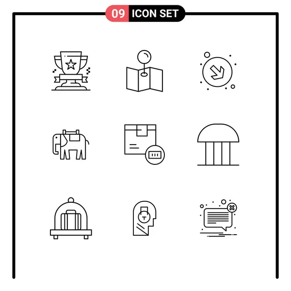 Set Iconos Interfaz Usuario Moderna Símbolos Signos Para Envío Código — Vector de stock