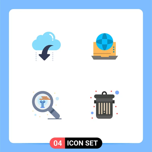 Universal Flat Icon Signs Symbols Download Network Arrow Business Design — 스톡 벡터